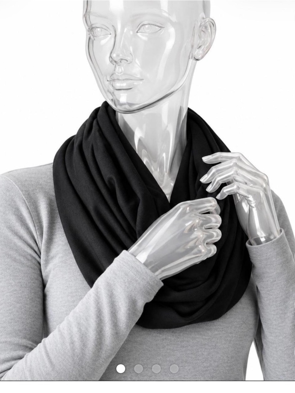 NWOT beyond yoga Women's Black Infinity Scarf - Classic Knit Loop
